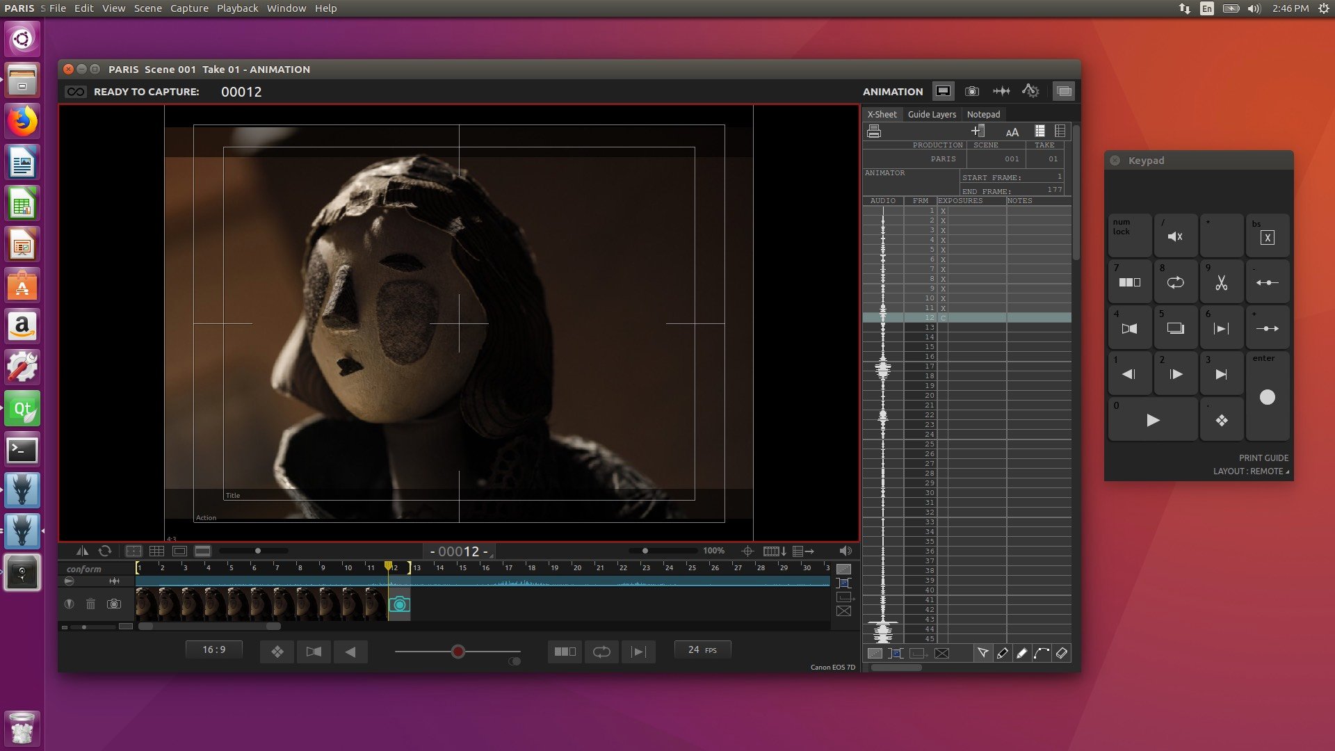 Animation Workspace on Ubuntu