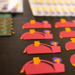 sheets of printed paper animated characters